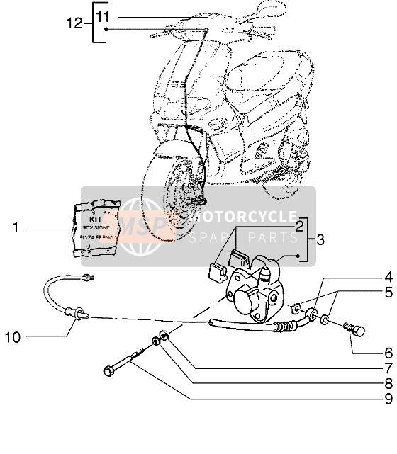 Gilera Runner VXR 2001 Bremssattel vorne - Getriebe für ein 2001 Gilera Runner VXR