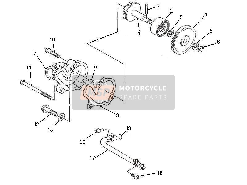 Gilera SC 125 2006 Pompe plus froide pour un 2006 Gilera SC 125