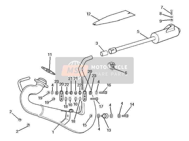 Gilera SC 125 2006 Silencer for a 2006 Gilera SC 125