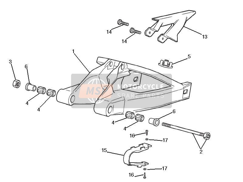 Gilera SC 125 2006 Swingarm for a 2006 Gilera SC 125