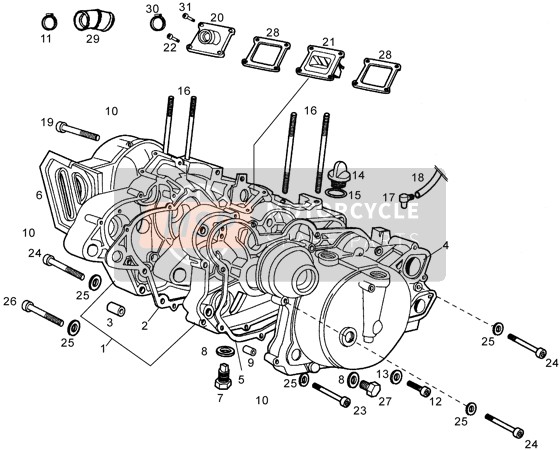 Gilera SMT 2000 Carters para un 2000 Gilera SMT