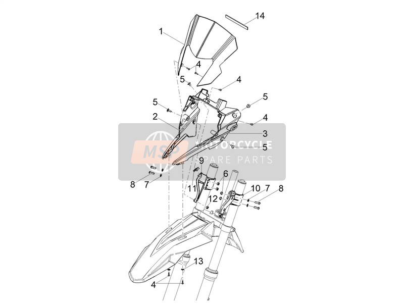 Gilera SMT 50 e4 2018 Parabrisas para un 2018 Gilera SMT 50 e4