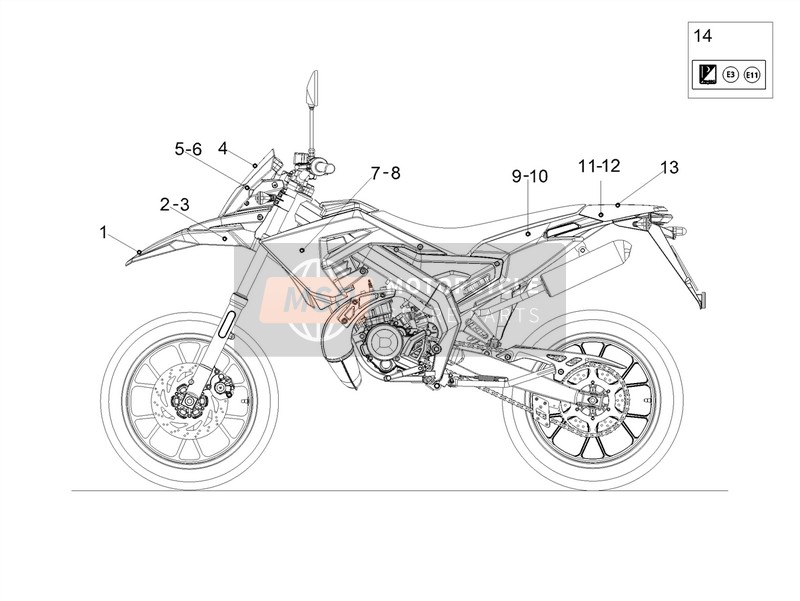 2H002132, Koplampcover Set, Azg, Piaggio, 0