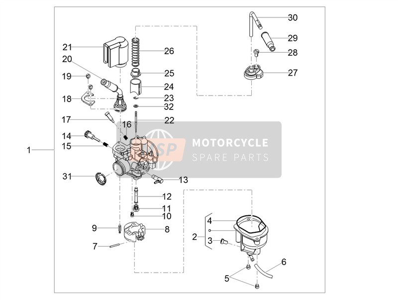 Gilera SMT 50 e4 2018 Vergaser (2) für ein 2018 Gilera SMT 50 e4