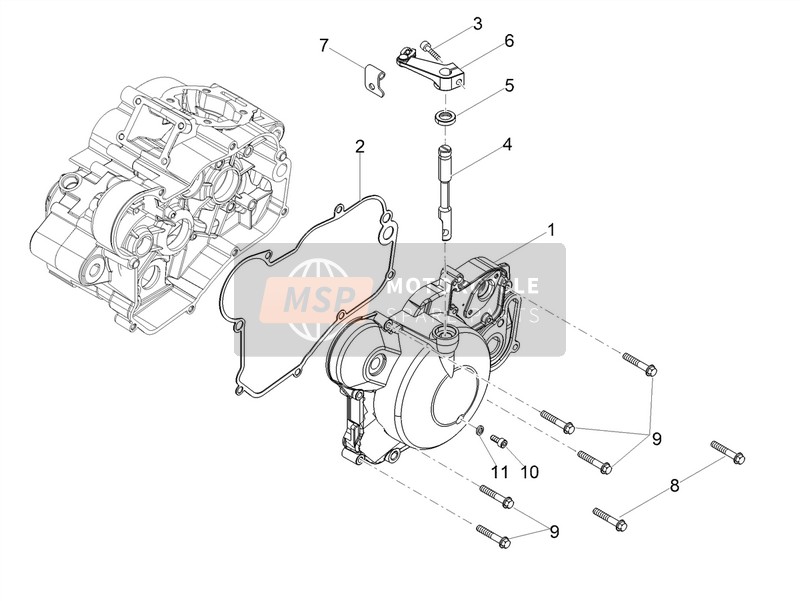 Gilera SMT 50 e4 2018 Couvercle d'embrayage pour un 2018 Gilera SMT 50 e4