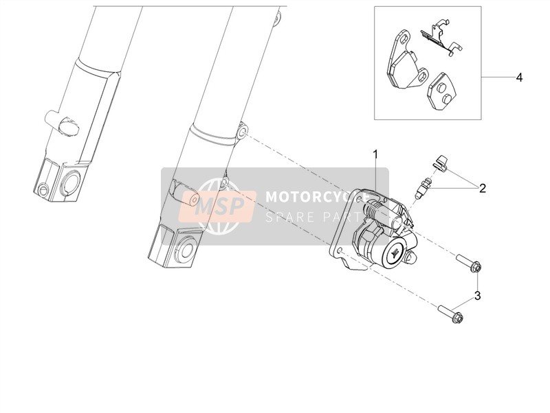 Gilera SMT 50 e4 2018 Front Brake Caliper for a 2018 Gilera SMT 50 e4