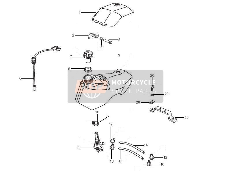 Gilera SMT 50 2006 Serbatoio di carburante per un 2006 Gilera SMT 50