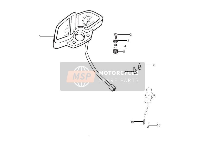 Gilera SMT 50 2006 Combinazione di misuratori - Pannello di controllo per un 2006 Gilera SMT 50