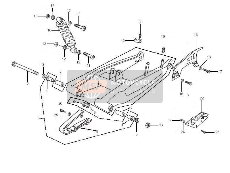 Gilera SMT 50 2006 Aufhängung hinten - Stoßdämpfer für ein 2006 Gilera SMT 50