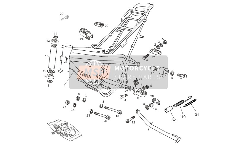 Gilera SMT 50 2011 Frame for a 2011 Gilera SMT 50