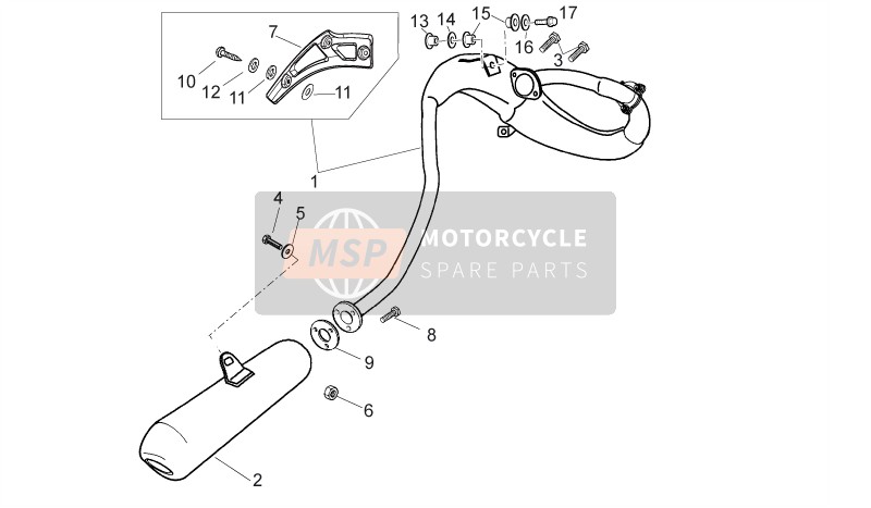 Gilera SMT 50 2012 Exhaust Pipe for a 2012 Gilera SMT 50