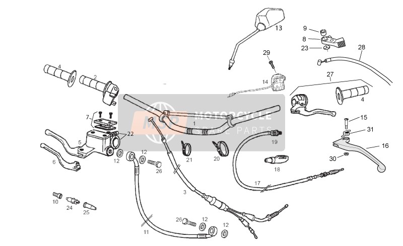 Gilera SMT RACING 50 2012 Guidon - Les contrôles pour un 2012 Gilera SMT RACING 50