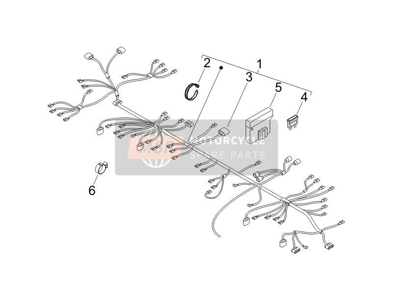 Gilera STALKER 50 2005 Faisceau de câbles principal pour un 2005 Gilera STALKER 50