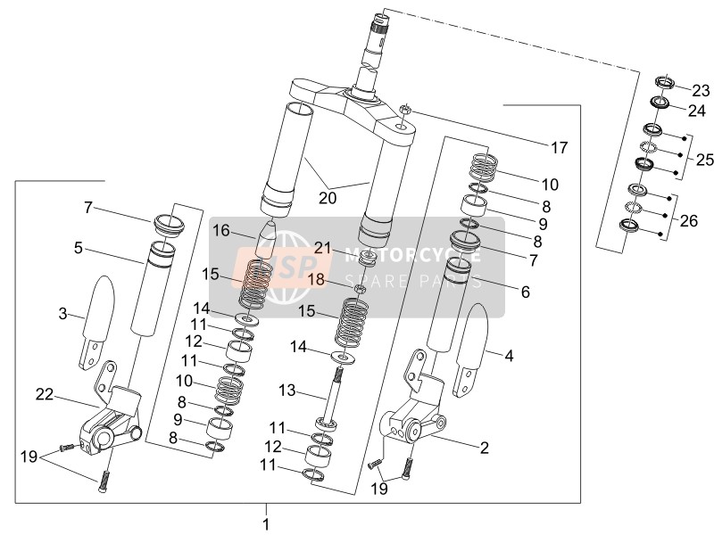 Fork/Steering Tube - Steering Bearing Unit