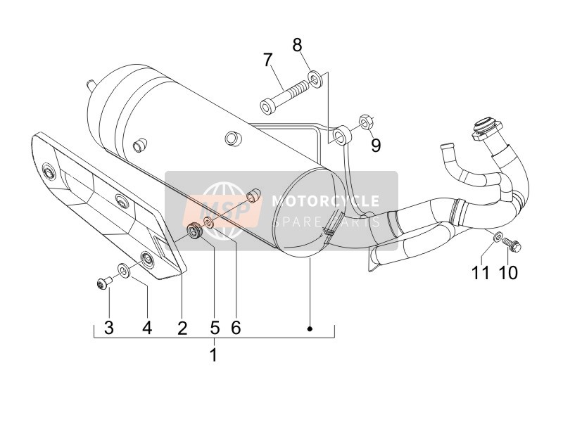 Gilera STALKER 2009 Silencer for a 2009 Gilera STALKER