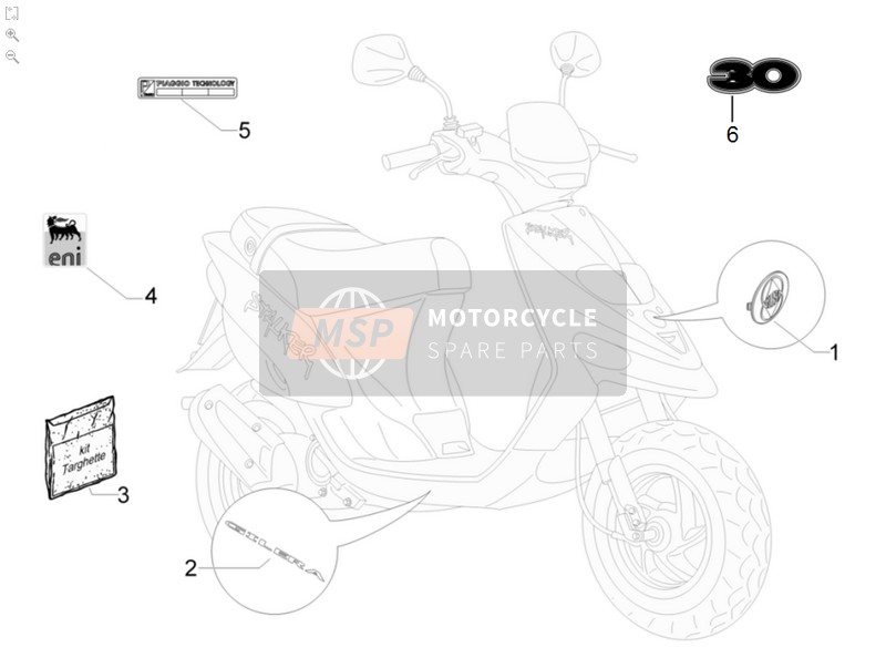 Gilera STALKER 2008 Labels - Emblemen voor een 2008 Gilera STALKER