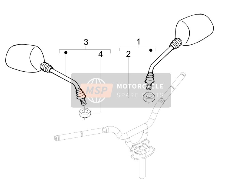 Gilera STALKER 2010 Specchio di guida/s per un 2010 Gilera STALKER