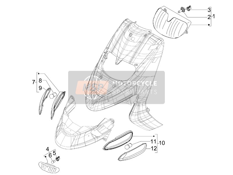 Gilera STALKER 2011 Front Headlamps - Turn Signal Lamps for a 2011 Gilera STALKER