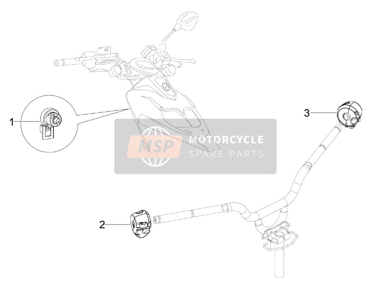 Gilera STALK NAKED 2008 Selettori - Interruttori - Bottoni per un 2008 Gilera STALK NAKED