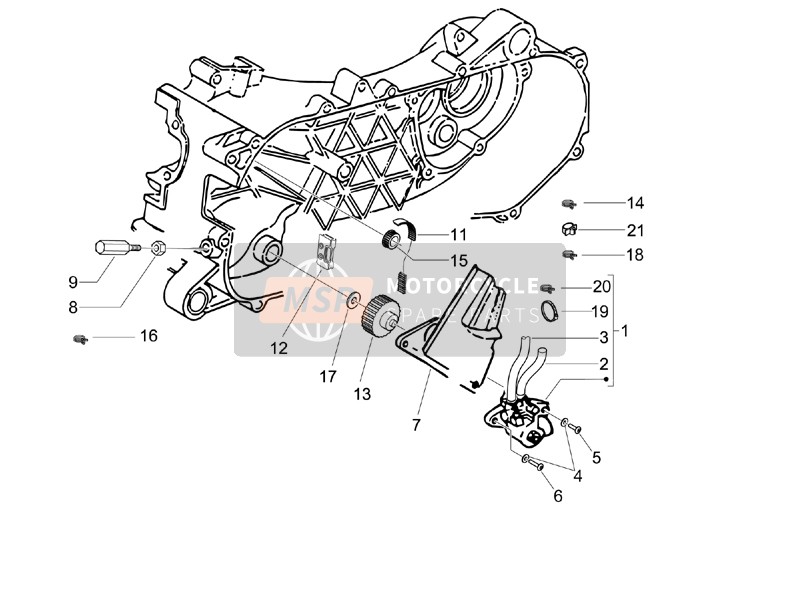 Gilera STORM 50 2007 Bomba de aceite para un 2007 Gilera STORM 50