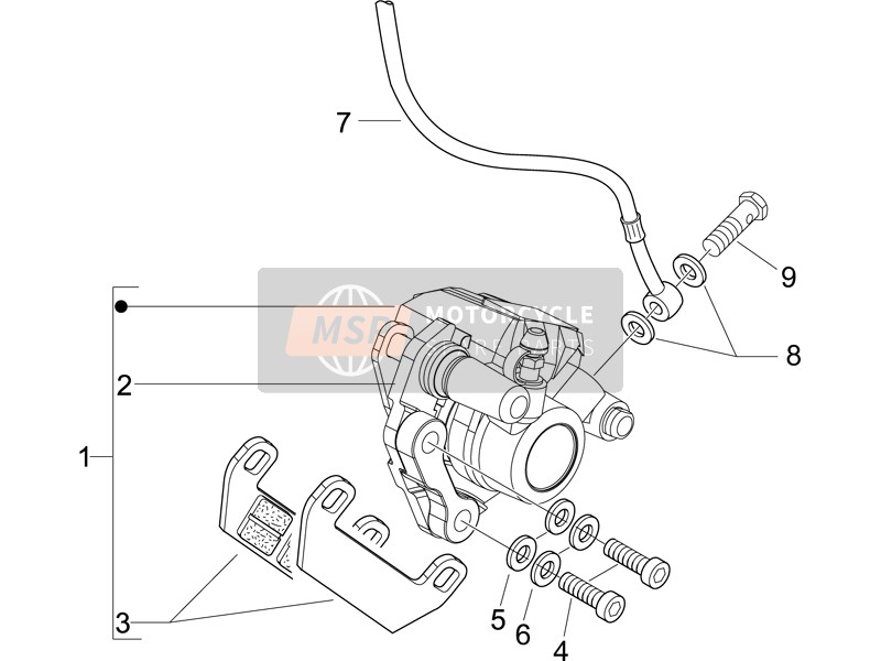 Gilera STORM 50 2007 Bremsleitungen - Bremssättel für ein 2007 Gilera STORM 50