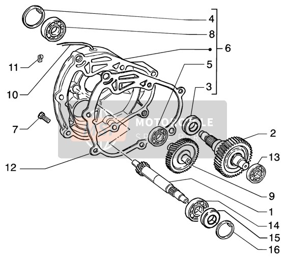 B0168805, Wheel Axle, Piaggio, 1