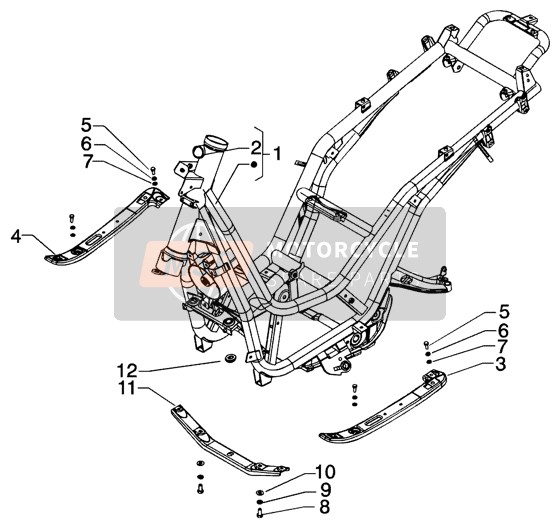 Piaggio Beverly 125 2002 Frame voor een 2002 Piaggio Beverly 125