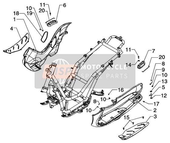 CM01420300E8, Voetsteun, Piaggio, 0