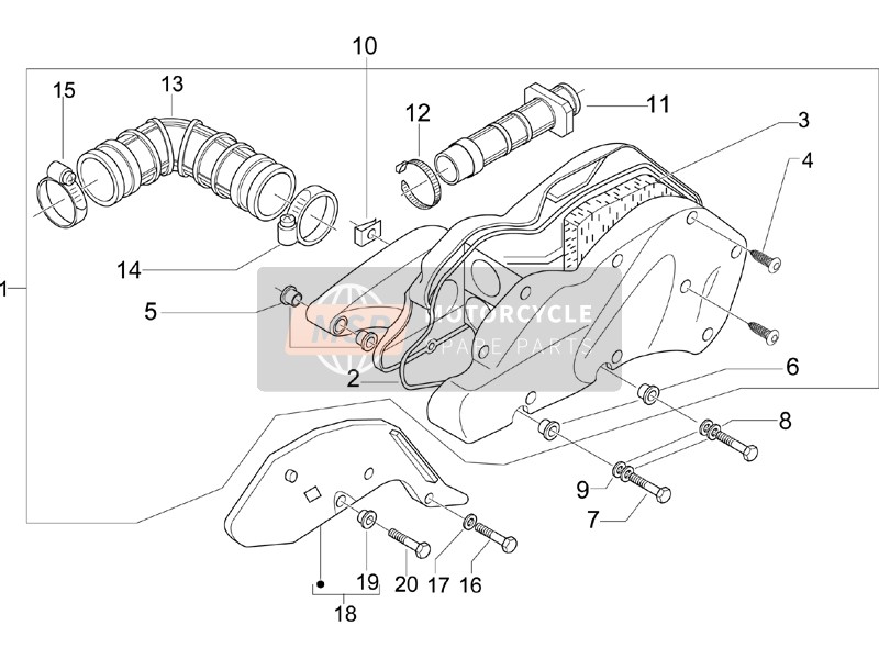 CM001926, Fascetta Stringitubo, Piaggio, 2