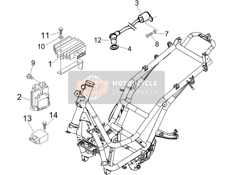 639840, Electronic Ignition Device With Immobilizer, Piaggio, 2