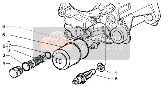 Piaggio Beverly 125 RST 2004 Ölfilter für ein 2004 Piaggio Beverly 125 RST
