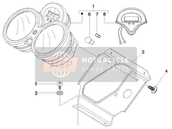 Piaggio Beverly 125 RST (2) 2006 Instrumenten Set voor een 2006 Piaggio Beverly 125 RST (2)