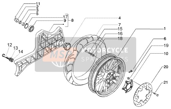 597565, Self Locking Nut, Piaggio, 0