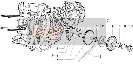 Piaggio Beverly 125 RST 2006 Polea impulsora para un 2006 Piaggio Beverly 125 RST