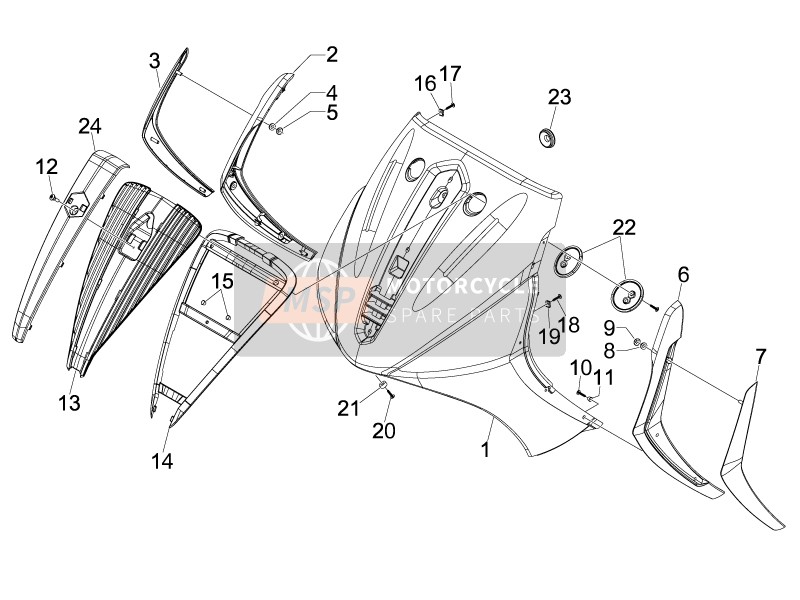 65509900XN2, Encadrement Av., Piaggio, 0