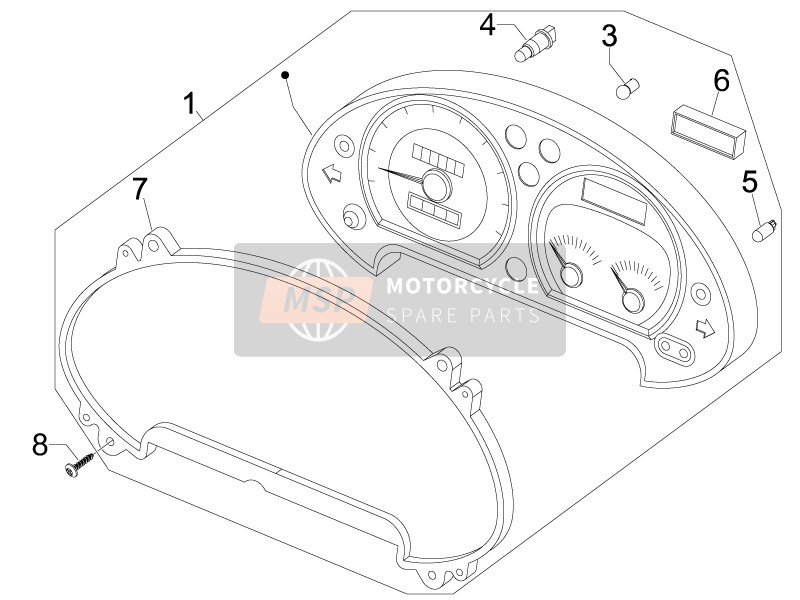 640513, Glace Compteur, Piaggio, 0