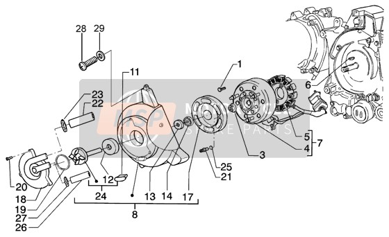 584689, Rotor, Assy. Mitsuba, Piaggio, 2