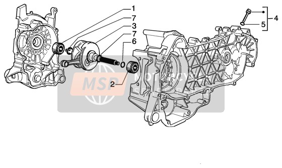 Piaggio Beverly 200 2003 Albero motore per un 2003 Piaggio Beverly 200