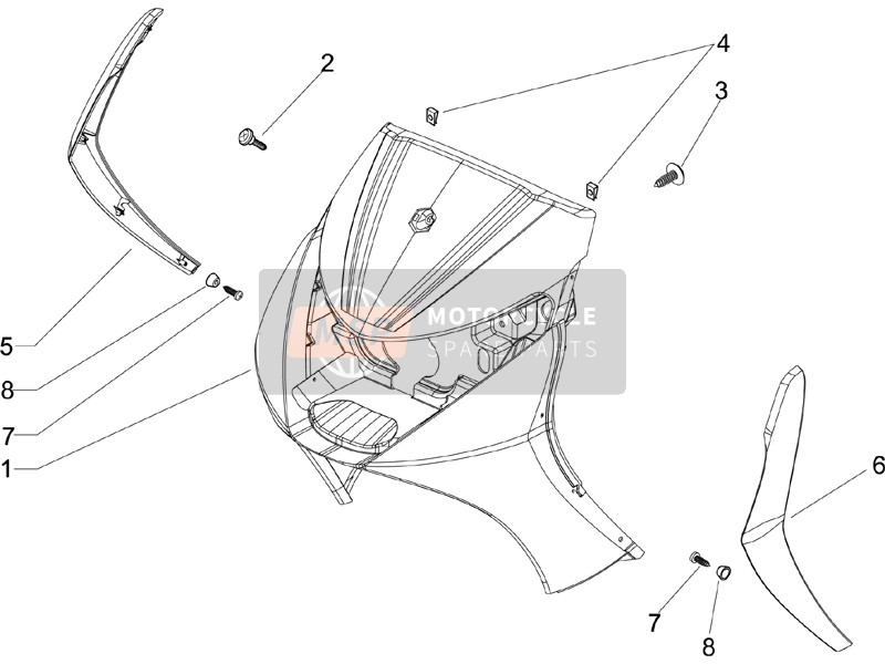 CM008501000C, Deckblech, Piaggio, 1