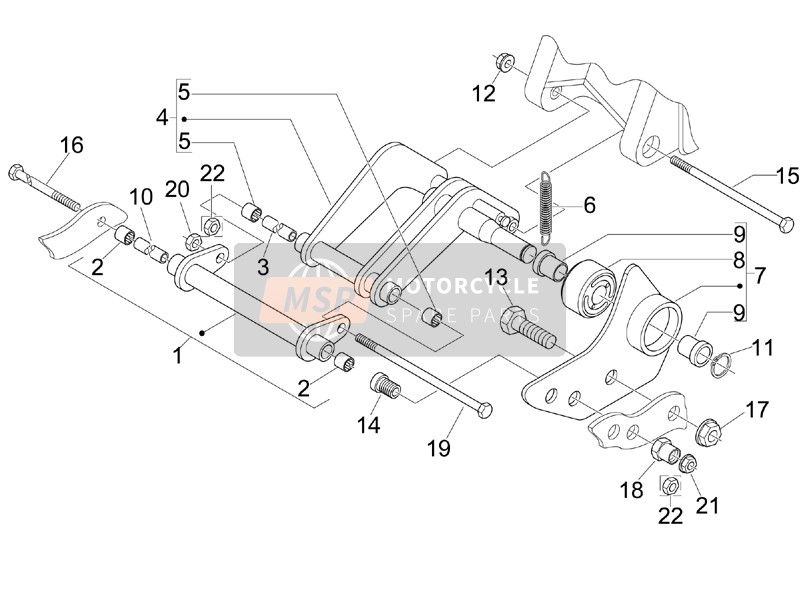 Piaggio Beverly 250 2005 Brazo oscilante para un 2005 Piaggio Beverly 250