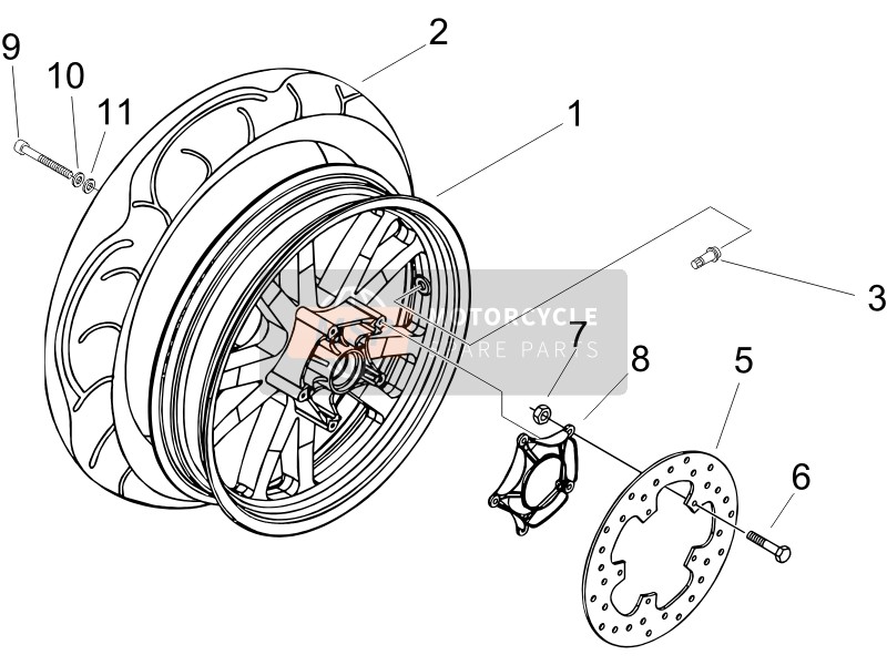 56372R00E1, Felge Hinten Bev, Piaggio, 0