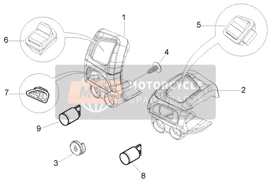 Piaggio Beverly 250 RST 2004 Dispositivo eléctrico para un 2004 Piaggio Beverly 250 RST