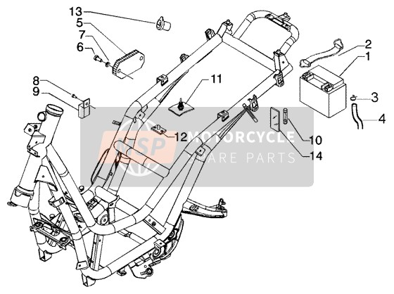 Piaggio Beverly 250 RST 2004 Appareil électrique - Batterie pour un 2004 Piaggio Beverly 250 RST