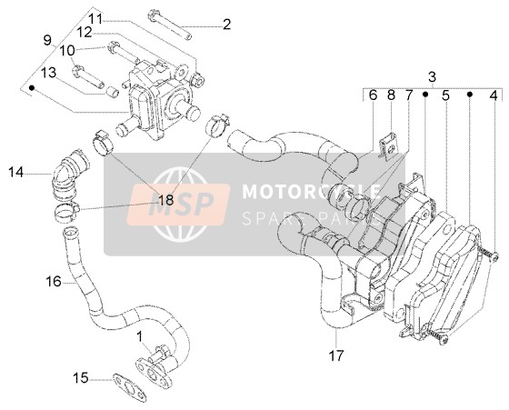 Piaggio Beverly 250 RST 2004 Sekundärluftkasten für ein 2004 Piaggio Beverly 250 RST