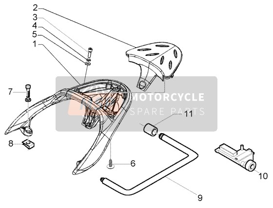 Piaggio Beverly 250 RST 2005 Träger für ein 2005 Piaggio Beverly 250 RST