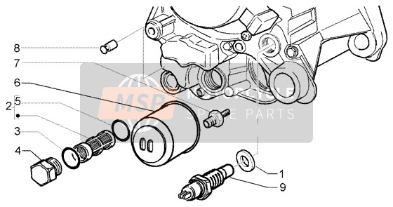 Piaggio Beverly 250 RST (2) 2005 Oil Filter for a 2005 Piaggio Beverly 250 RST (2)