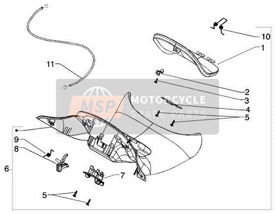 Piaggio Beverly 250 RST (2) 2005 Central Part for a 2005 Piaggio Beverly 250 RST (2)