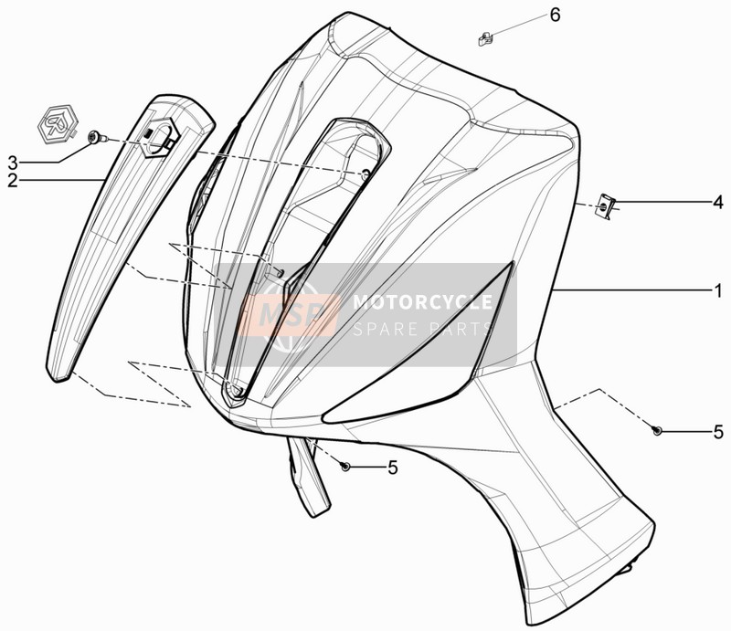 65633800XE8, Tablier Av., Piaggio, 0