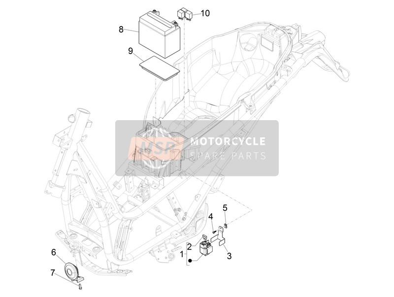 1B003842, Electromagnetic Switch Support Bracket, Piaggio, 0