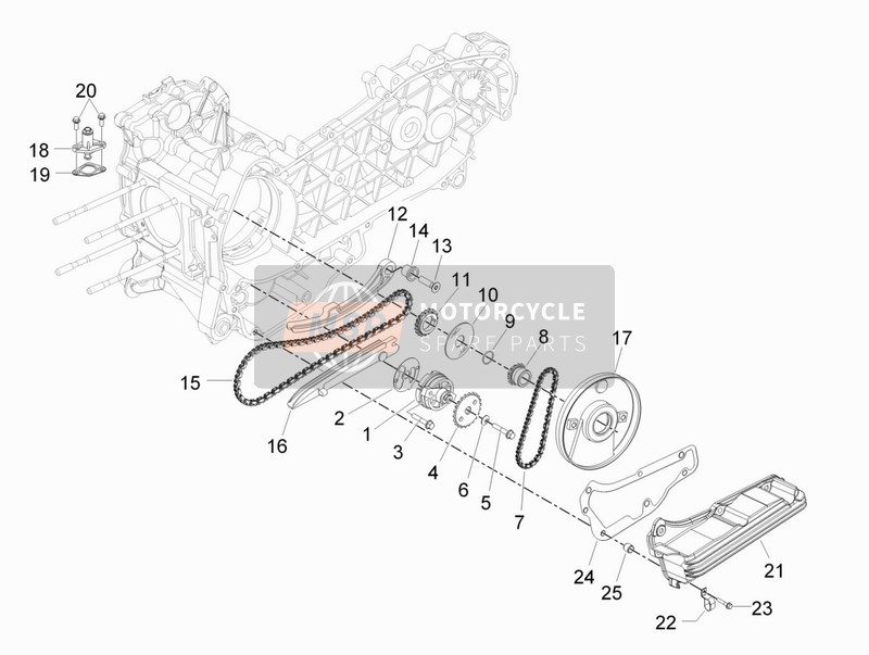 Piaggio Beverly 300 ie ABS E4 (EU) 2016 Oil Pump for a 2016 Piaggio Beverly 300 ie ABS E4 (EU)